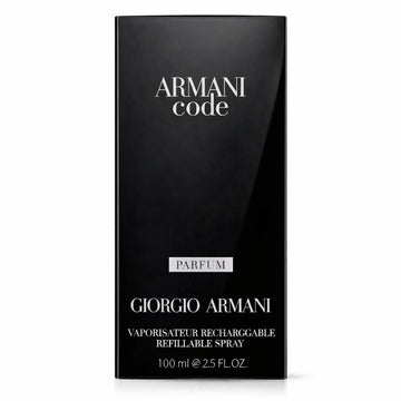 Armani Code Parfum by Giorgio Armani For Men 2.5 oz Parfum Spray Refillable NEW